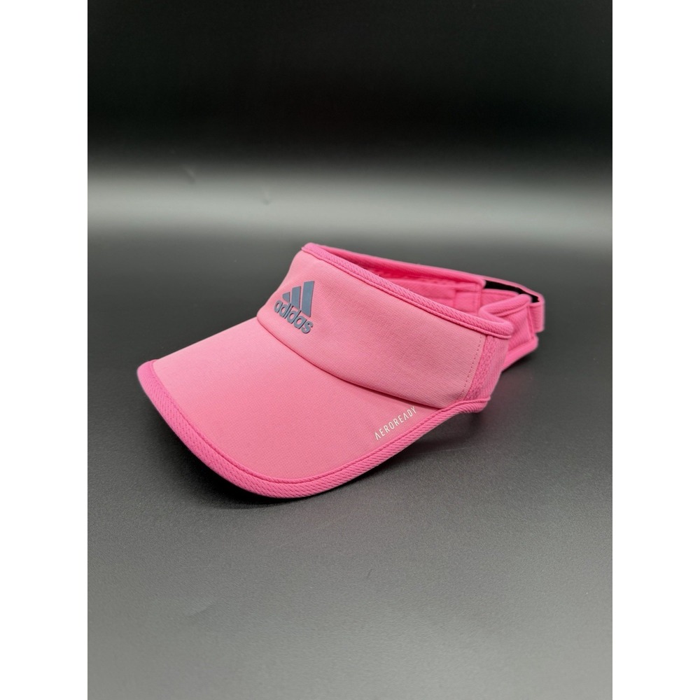 adidas AEROREADY Pink Running Visor Adjustable Performance Golf Tennis Hat